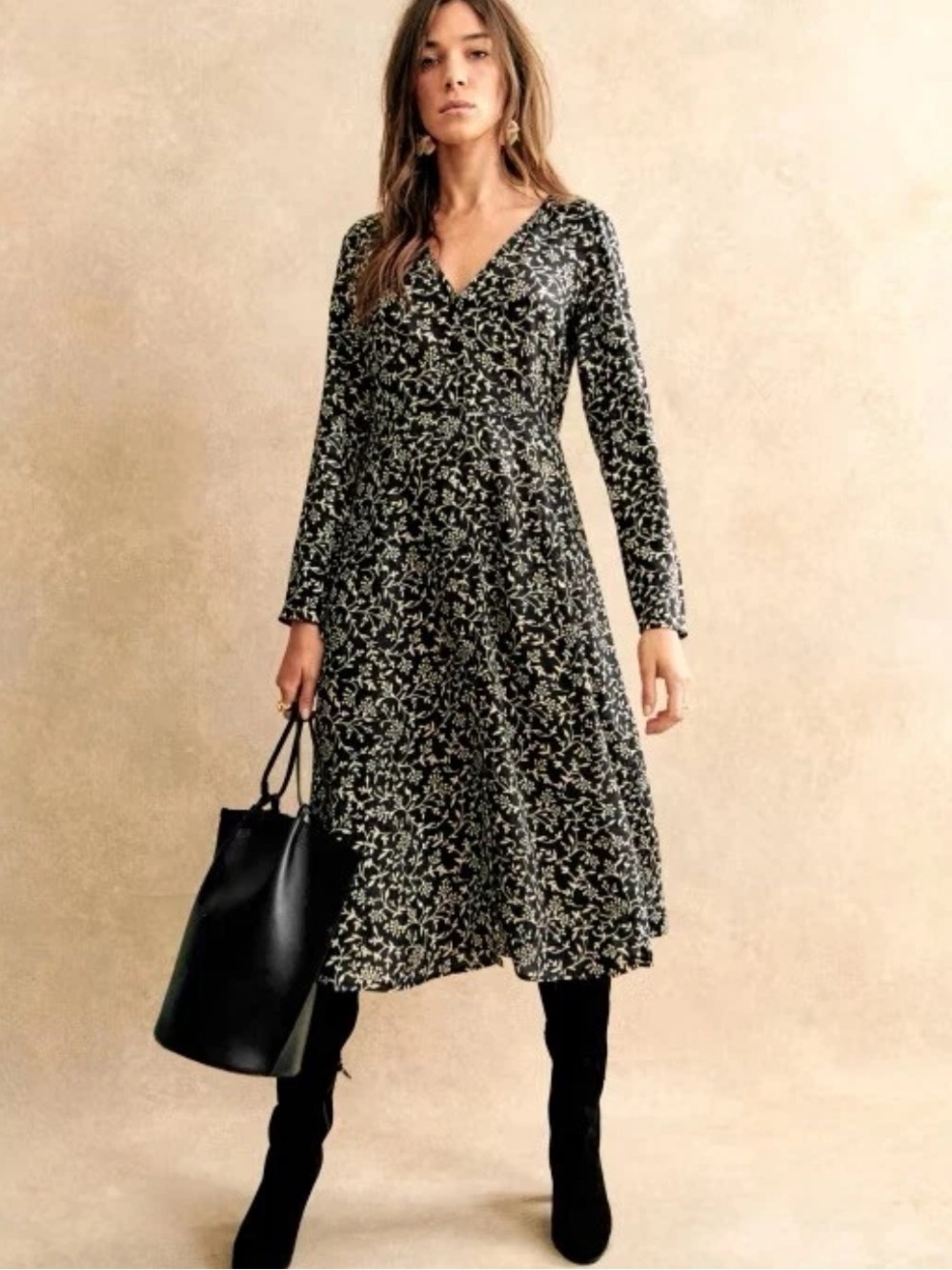 Sezane Robe Midi Victoriana Dress Size 38